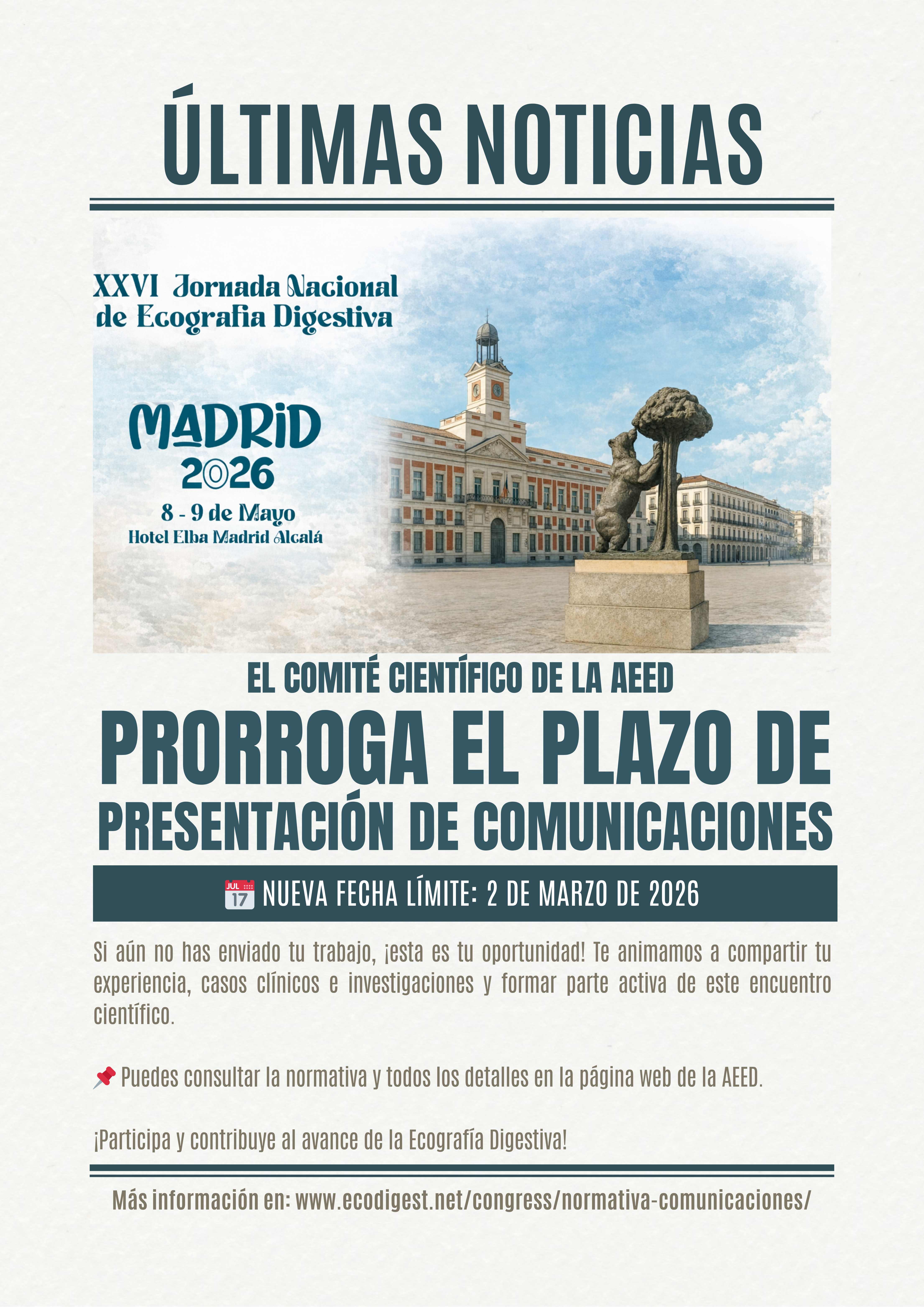 Prórroga plazo envío de comunicaciones